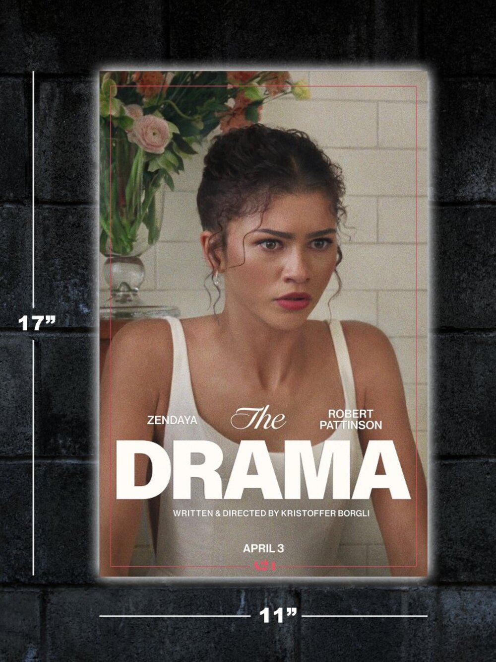 The Drama movie poster - 11x17 wall art print merch Zendaya Robert Pattinson